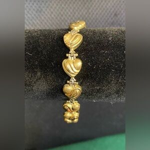 14K Gold Heart Bracelet vintage